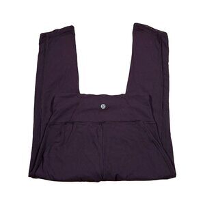 Lululemon Deep Breath Sz‎ 4 Black Cherry Capri Crop Leggings 9.5'' Rise